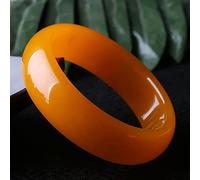 YZDKJ Natural Chinese Yellow Hand-carved Jade Bracelet Fashion Jewelry Ladies Wide And Thick Jade Bracelet Gift Accessories (Gem Color : 62-64)