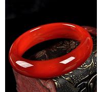 YZDKJ Natural Handcarved Red Agate Bangle Bracelets Women Bangle Jade Jewelry Jadeite Jade Bangles Bracelet Ruby (Gem Color : 59-60mm)