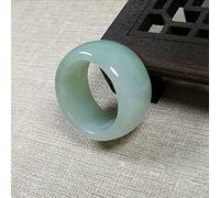 YZDKJ Natural Lovers Men's Brand Green Jade Ring Emerald Handmade Jade Rings Hand Carving Brave Troops Jade Ring Jewelry (Ring Size : 10)