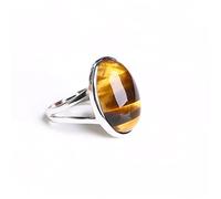 YZDKJ Natural Tiger Eye Stone Inlay Jade Adjustable Ring Jadeite Amulet Fashion Chinese Jewelry Hand Carved Crafts Gifts Women Men
