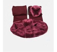 YZDKJ Winter Warm Leggings Women High Waist Thick Velvet Legging Fashion Solid Large (Color : Wine, Size : M)