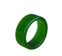 YZDKJ Women Nephrite Ring Green Jade Rings Natural Jasper Rings Gift For Men Fine Jade Jewelry (Ring Size : 11)