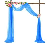 YZDKR 10M Wedding Arch Drape Decoration Tulle Organza Sheer Fabric Draping Curtain Birthday Party Backdrop Wedding Chair Sashes Decor for Wedding Backdrop(Color11,135x500cm)