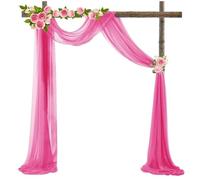 YZDKR 10M Wedding Arch Drape Decoration Tulle Organza Sheer Fabric Draping Curtain Birthday Party Backdrop Wedding Chair Sashes Decor for Wedding Backdrop(Color10,135x1000cm)