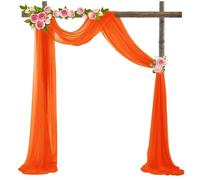 YZDKR 10M Wedding Arch Drape Decoration Tulle Organza Sheer Fabric Draping Curtain Birthday Party Backdrop Wedding Chair Sashes Decor for Wedding Backdrop(Color2,135x500cm)