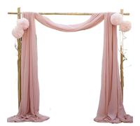 YZDKR 3-10M Wedding Arch Drape Fabric Sheer Chiffon Tulle Curtain Draping Backdrop Party Supplies for Wedding Backdrop(Color3,70x1000cm)