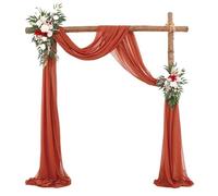 YZDKR 3-10M Wedding Arch Drape Fabric Sheer Chiffon Tulle Curtain Draping Backdrop Party Supplies for Wedding Backdrop(Color2,70x400cm)