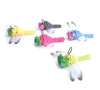 YZDKR 5PCS Cat Wand Replacement Refills with Dragonfly Design for Interactive Kitten & Cat Play Wands for Indoor Cats Adult