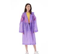 YZDKR Adult Raincoat Waterproof EVA Rain Coat Men Women Outdoor Hoodie Long Rainwear Hiking Travel Fishing Climbing Jacket for Outdoor Hiking Travel Fishing Climbing(Purple)