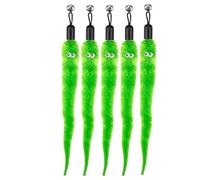 YZDKR Cat Toy Accessories Worm Replacement Heads Funny Plush Stick for Interactive Pet Play for Indoor Cats Adult(5Pcs Green)