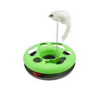 YZDKR Interactive Cat Toys for Indoor Cats Roller Tracks with Mouse Spring Exercise Balls for Indoor Cats Adult(Green)
