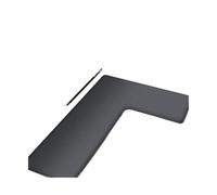 YZDKR L-Shaped Bathroom Rug Thickened Kitchen L-shaped Large Carpet Absorbent Floor Mat Non-slip Soft Oil-absorbing Foot for Corner Showers(Dark Gray,120cmx80cmx45cm)