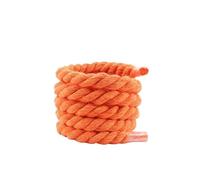 YZDKR Round Shoelace Universal Three-strand Cotton Rope Solid Color Bold Twist Decoration Shoe Laces for footwear across all age groups(Orange,140cm)