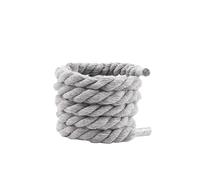 YZDKR Round Shoelace Universal Three-strand Cotton Rope Solid Color Bold Twist Decoration Shoe Laces for footwear across all age groups(Grey,140cm)