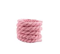 YZDKR Round Shoelace Universal Three-strand Cotton Rope Solid Color Bold Twist Decoration Shoe Laces for footwear across all age groups(Pink,140cm)