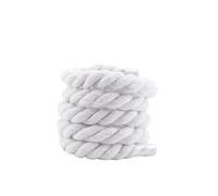 YZDKR Round Shoelace Universal Three-strand Cotton Rope Solid Color Bold Twist Decoration Shoe Laces for footwear across all age groups(White,140cm)