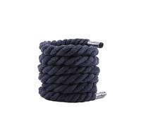 YZDKR Round Shoelace Universal Three-strand Cotton Rope Solid Color Bold Twist Decoration Shoe Laces for footwear across all age groups(Dark blue,140cm)