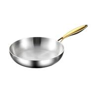 YZDKR Stainless Steel Frying Pan 316 Stainless Steel Frying Pan Wok Nonstick Cooking Fried Steak Gas Stove Pot Induction General Saucepan(22cm)
