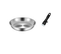 YZDKR Stainless Steel Frying Pan Thickened 316 Stainless Steel Flat-Bottomed Pan, Non-Stick Steak Frying, Detachable Handle(30cm)