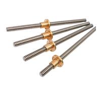 YZDKR T20 Lead Screw Linear Guide Lead 1mm 4mm 8mm Pitch 4mm Length 100mm to 1000mm with Brass Nut 3D Printer for 3D printer lead screws(Lead 4mm,950mm)