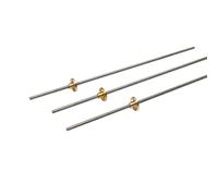 YZDKR T5 Lead Screw 304 stainless steel Diameter 5mm Pitch 1mm Lead Screw with Brass Nut for 3D printer lead screws(Picth 1mm lead 4mm,400mm)