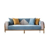 YZDKR Water Repellent Sofa Cover Slipcover Corner Sofa Mat Waterproof Four Season Universal Living Room Washable Chair Mats for Living Room Furniture Protector(Blue,90x90cm)
