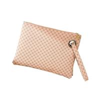 YZDKR Women Wristlet Bag PU Leather Envelope Shopping Totes Traveling Portable Phone Purse Clutch Wallet Ladies Pattern HandBags for Women And Girls(Pink)
