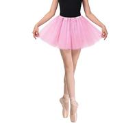 YZDMDM Tutu Skirt Party Solid Women's Ballet Costume Dance Girls Performance Dress Fancy Princess Skirts Baby Birthday Pink