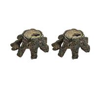 Yzdysg 2lots Vivarium Decoration Cave Lizards Hide Spots Snake Tanks Accessory For Lizards And Snake Realistic Tree Root