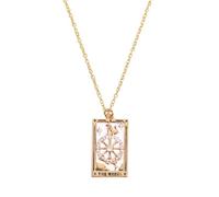 Yzdysg Rectangular Pendant Necklace Mystical Tarot Pendant Necklace Designed For Those Seeking A Symbol Of Wisdoms And Enigmas