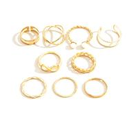 Yzdysg Rings, 9 Pcs Silver Stackable Rings Set for Women Teen Girls Joint Comfort Fit Multiple Size