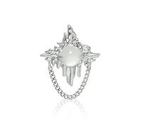 Yzdysg Rings, Gothic Irregular Moonstone Rings Chain Star Stone Small Wedding Party Jewelry Gifts
