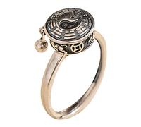 Yzdysg Rings, Pattern Vintage Spinner Jewelry for Women Finger Women Men Rings Rotatable Anti Stress Buddhism