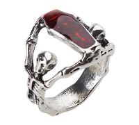 Yzdysg Rings, Skull for Head Shaped Metal Texture Rings Punk Hip-hop Men Women Jewelry Movie Accessories Alloy Mater