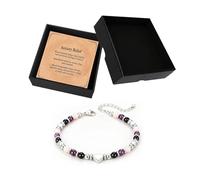 YZDZSW Healing Crystals Bracelet - Amethyst, Rose Quartz & Black Tourmaline