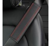 YZECEBNF 2 Pcs Car Seat Belt Cover For BMW F22 F23 F30 F32 M2 M3 M4 G30, PU Leather Seat Belt Shoulder Pads Protector Shoulder Strap Covers Harness Pads Protect Neck and Shoulder, C/Black-red