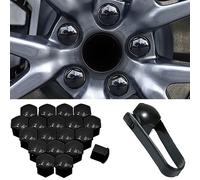 YZECEBNF 20 Pieces Car Wheel Nut Caps For Ford Transit Custom, Universal Bolt Nut Covers Hex Tire Cap Bolt Screw Caps Dustproof With Removal Tool Set Protective Accessories,A/Black-19mm