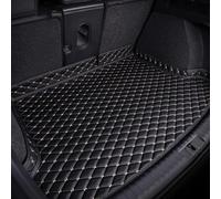 YZECEBNF Car Leather Boot Liner Mats For VW Golf 7 /GTI R Mk7 Hatchback Hatch 2013-2018, Anti-Slip Boot Mats Rear Trunk Mats Cargo Tray Waterproof Protector Interior Accessories, B/Black Silver Line