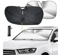 YZECEBNF Car Windshield Sun Shade Umbrella for Honda Jazz 2004-2025, 360° Rotation Foldable Front Windscreen Sunshade Umbrella UV Protection And Heat Insulation Car Accessories, L/54"x28"