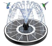 Yzert Solar Fountain 2025 Upgrade High Efficiency Glass Panel, 3.5W Solar Bird Bath Fountains with Flower No Battery, Solar Water Pump Fountain for Bird Bath Garden Small Ponds Outdoor Décor (White)