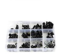 YZF R1 2009 2010 2011 2012 2013 2014 Motorcycle Fairing Bolt Kit With Nuts Screws Washers Clips Fasteners Steel Compatible With Various Models(Black)