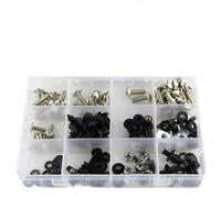 YZF R1 2009 2010 2011 2012 2013 2014 Motorcycle Fairing Bolt Kit With Nuts Screws Washers Clips Fasteners Steel Compatible With Various Models(Silver)