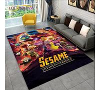 YZGAH TV Sesame Street Cute Cartoon Area Rug,Carpet Rug for Living Room Bedroom Sofa Doormat Decoration, Kid Play Non-slip Floor Mat P417 120X180CM