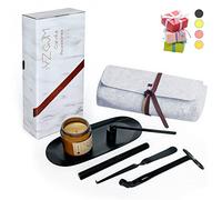 YZGJM Elegant 5Pcs Candle Accessories, Candle Wick Trimmer, Dipper, Snuffer and Rechargeable Electric Lighter Outstanding for Candle Lovers in Dating, House and Church Decor. (Black) …