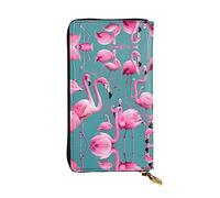 YzgWjBhd A Flock of Flamingos Womens Wallet, Large Credit Card Clutch Wallets for Women, Cute Multi Pocket Long Purse