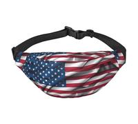 YzgWjBhd American Flag Print Large Crossbody Fanny Pack, Cute Waterproof Waist Pack Belt Bag for Men, Women, Stylish Running Accessory
