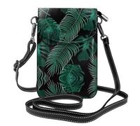 YzgWjBhd Banana Leaf Green Small Crossbody Bags, Printed Cell Phone Purse with Card Slots, Shoulder Handbag with Strap