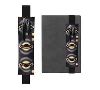 YzgWjBhd Beautiful Saturn Print Leather Bookmark, Adjustable Pencil Sleeve Case Pouch, Elastic Band Pen Pouch for Journals, Notebooks, Planners, Hold 2-3 Pens, Fits 20cm to 25cm