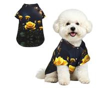 YzgWjBhd Beautiful Yellow Roses Printed Pet Shirt
