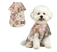YzgWjBhd Blush Ribbon Botanica Printed Pet Shirt